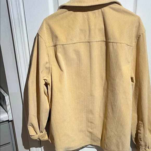 True Craft Women's Yellow Corduroy shacket - Picture 5 of 5
